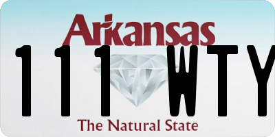 AR license plate 111WTY