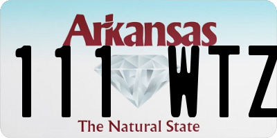 AR license plate 111WTZ