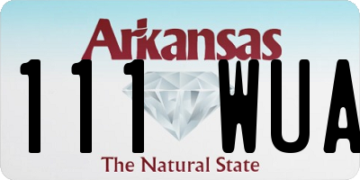 AR license plate 111WUA