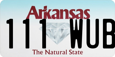 AR license plate 111WUB