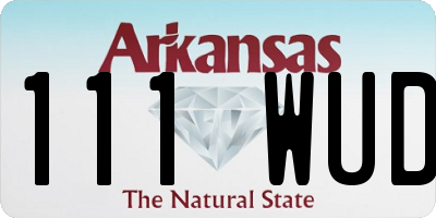 AR license plate 111WUD