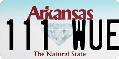 AR license plate 111WUE