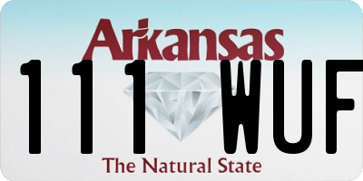 AR license plate 111WUF