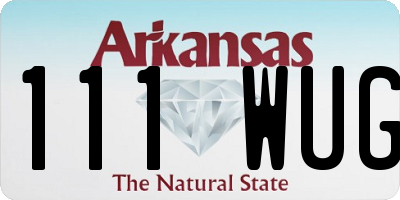 AR license plate 111WUG