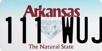 AR license plate 111WUJ