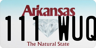 AR license plate 111WUQ