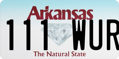 AR license plate 111WUR