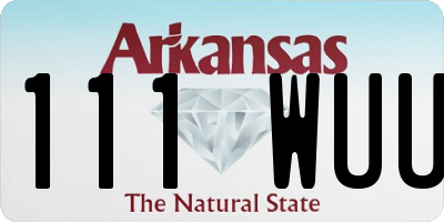 AR license plate 111WUU