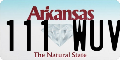 AR license plate 111WUV