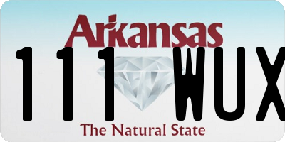 AR license plate 111WUX