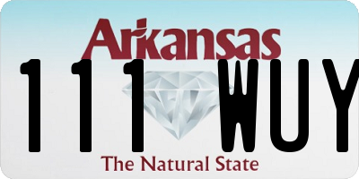 AR license plate 111WUY