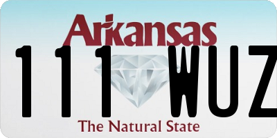 AR license plate 111WUZ