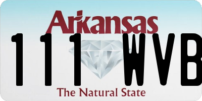 AR license plate 111WVB