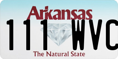 AR license plate 111WVC