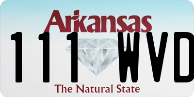 AR license plate 111WVD