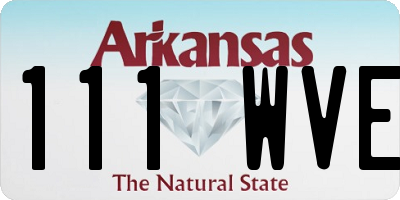 AR license plate 111WVE