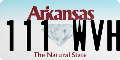 AR license plate 111WVH