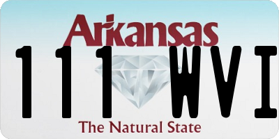 AR license plate 111WVI