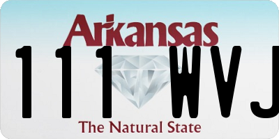 AR license plate 111WVJ