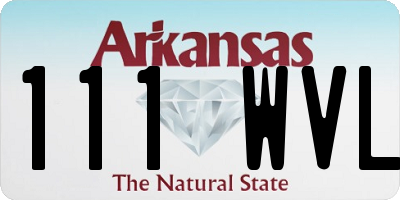 AR license plate 111WVL