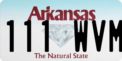 AR license plate 111WVM