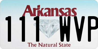 AR license plate 111WVP