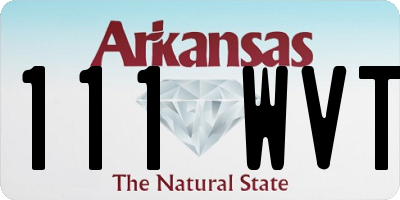 AR license plate 111WVT