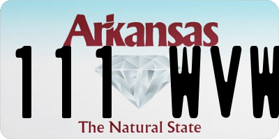 AR license plate 111WVW