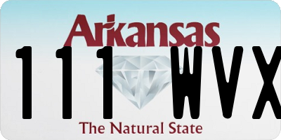 AR license plate 111WVX