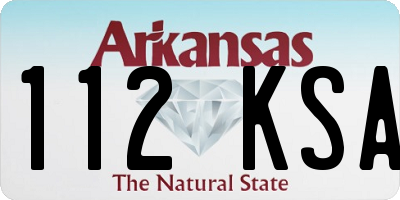 AR license plate 112KSA