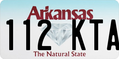 AR license plate 112KTA