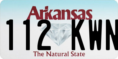 AR license plate 112KWN