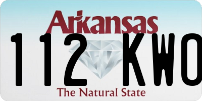 AR license plate 112KWO