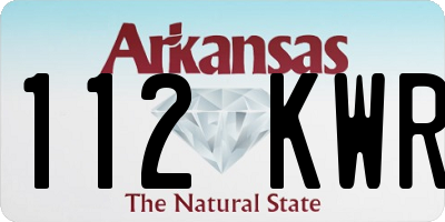 AR license plate 112KWR