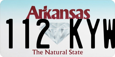 AR license plate 112KYW