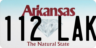 AR license plate 112LAK