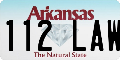 AR license plate 112LAW