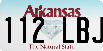 AR license plate 112LBJ