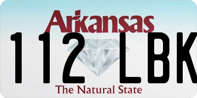 AR license plate 112LBK