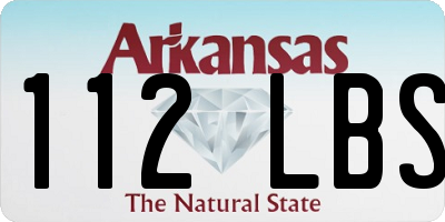 AR license plate 112LBS