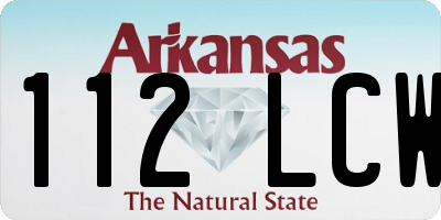 AR license plate 112LCW
