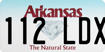 AR license plate 112LDX