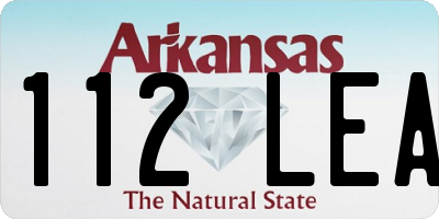 AR license plate 112LEA