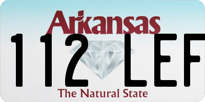 AR license plate 112LEF