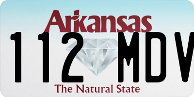 AR license plate 112MDV