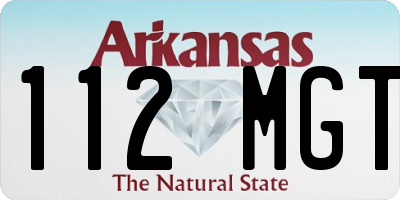 AR license plate 112MGT