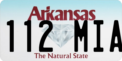 AR license plate 112MIA