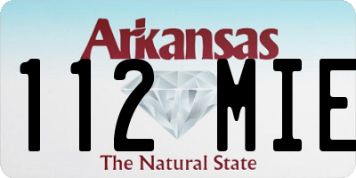 AR license plate 112MIE