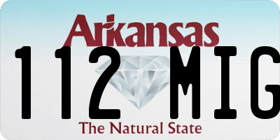 AR license plate 112MIG