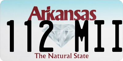 AR license plate 112MII
